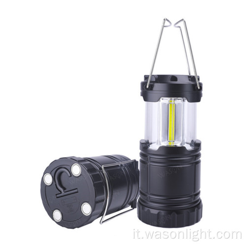 Lanterna a LED da campeggio a batteria con base magnetica